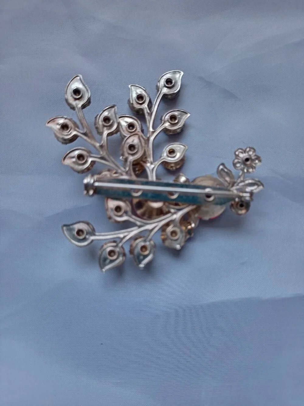 Red Rhinestone Brooch
